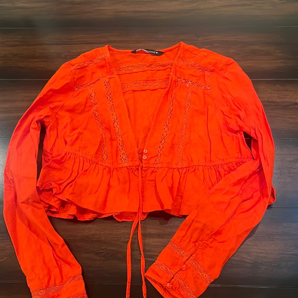 Zara crop top with ties